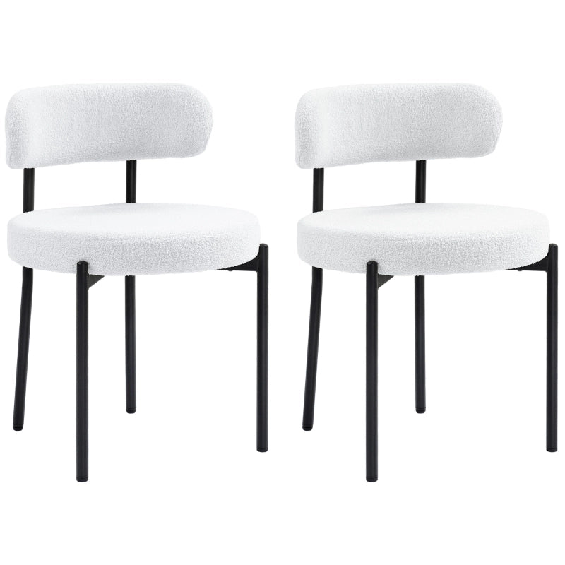 SEDIA DA PRANZO Set da 2 pezzi 51 x 51 x 76 cm Crema Bianca