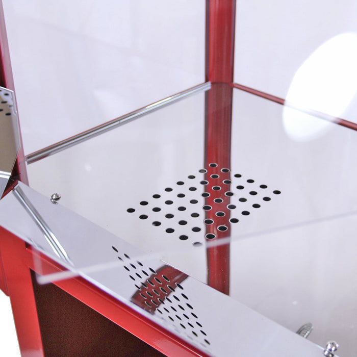 Macchina per Popcorn con Carrello Acciaio Inox Pop Corn Professionale 1370W