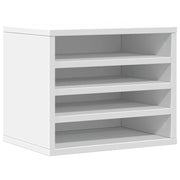 Mobiletto portaoggetti per ufficio 36 x 26 x 29,5 cm in legno ingegnerizzato bianco 02_0043554