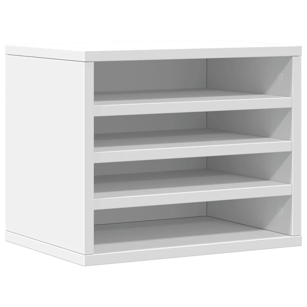 Mobiletto portaoggetti per ufficio 36 x 26 x 29,5 cm in legno ingegnerizzato bianco 02_0043554