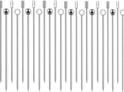 Set di Spiedini per Cocktail 24 pezzi - Riciclabile - Resistenti al Lavastoviglie - Acciaio Inossidabile - 11 cm - Color Argento