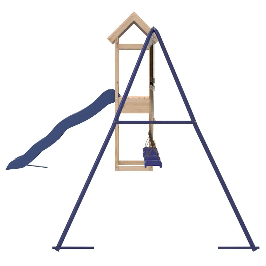 Set da Gioco da Esterno in Legno Massello di Pino