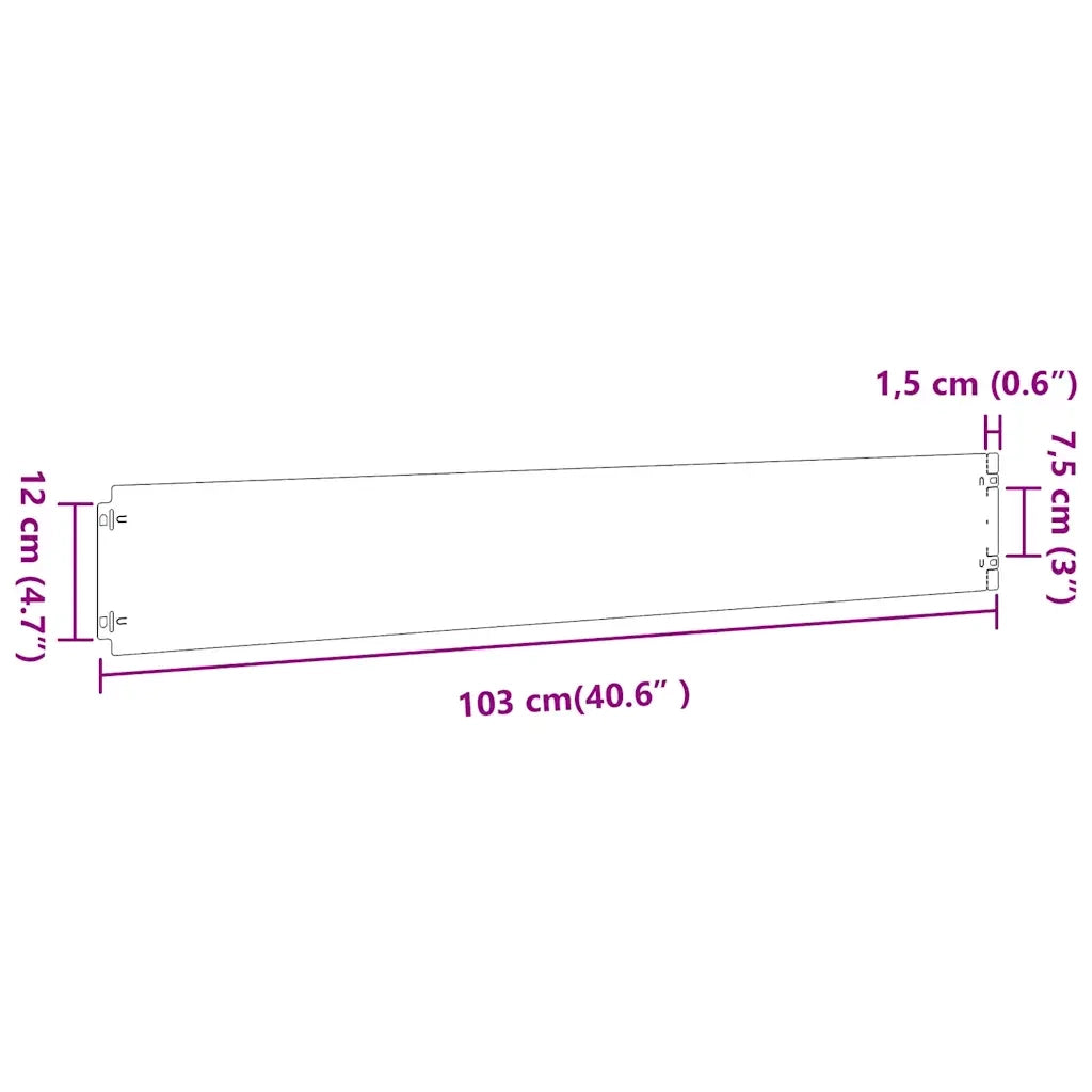 Bordure per Prato 50 pz Antracite Acciaio Laminato a Freddo CFW6027645