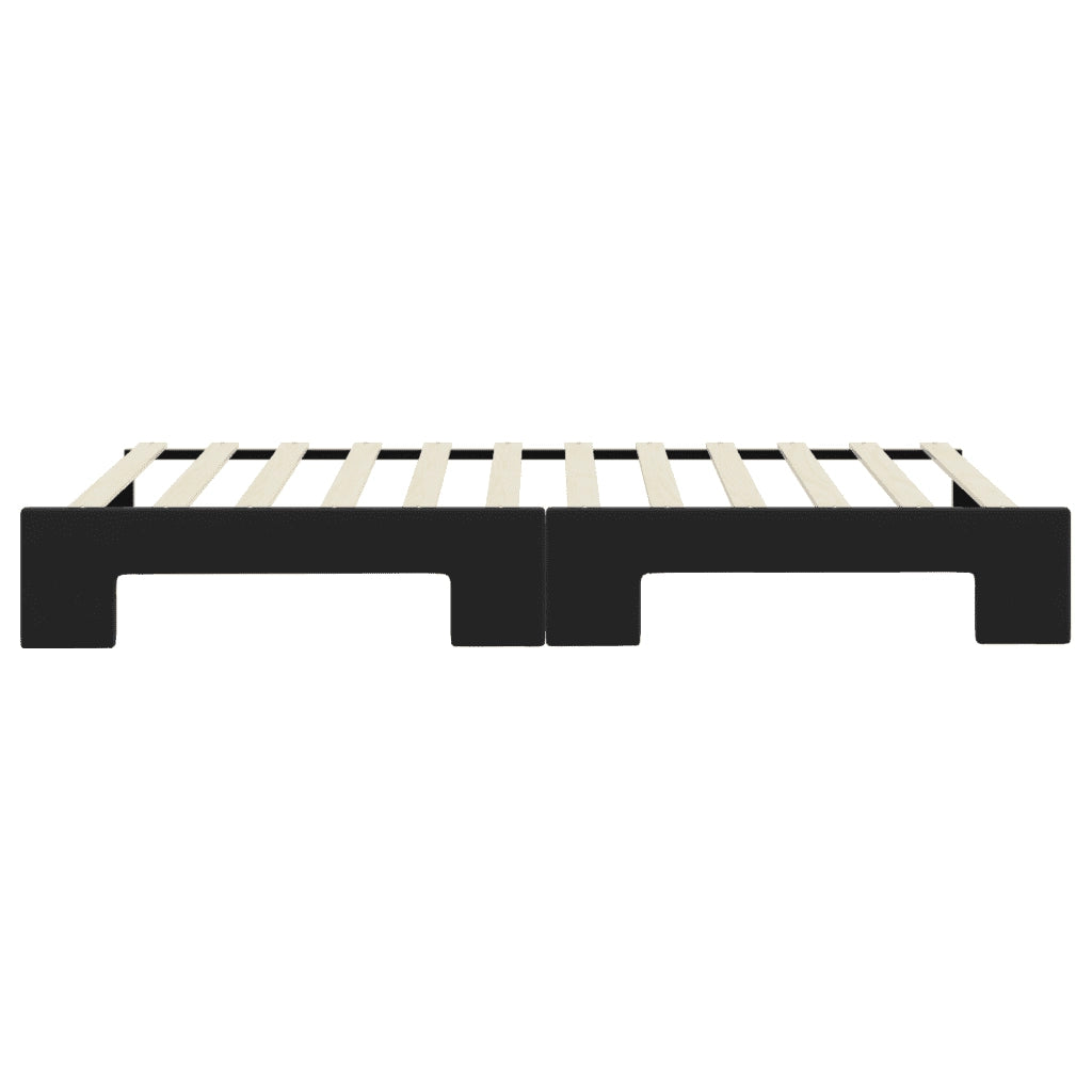 Divano Letto con Letto Estraibile-Sofa Letto-Daybed Nero 100x200 cm in Velluto 280803