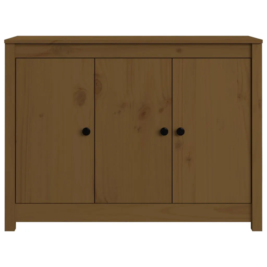 Credenza-Buffet-Armadio da cucina ambra 100x35x74 cm in Legno Massello di Pino