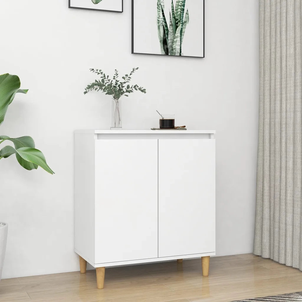 Credenza | Madia | Buffet da pranzo | Armadio da pranzo Bianca 103,5x35x70 cm in Legno Multistrato