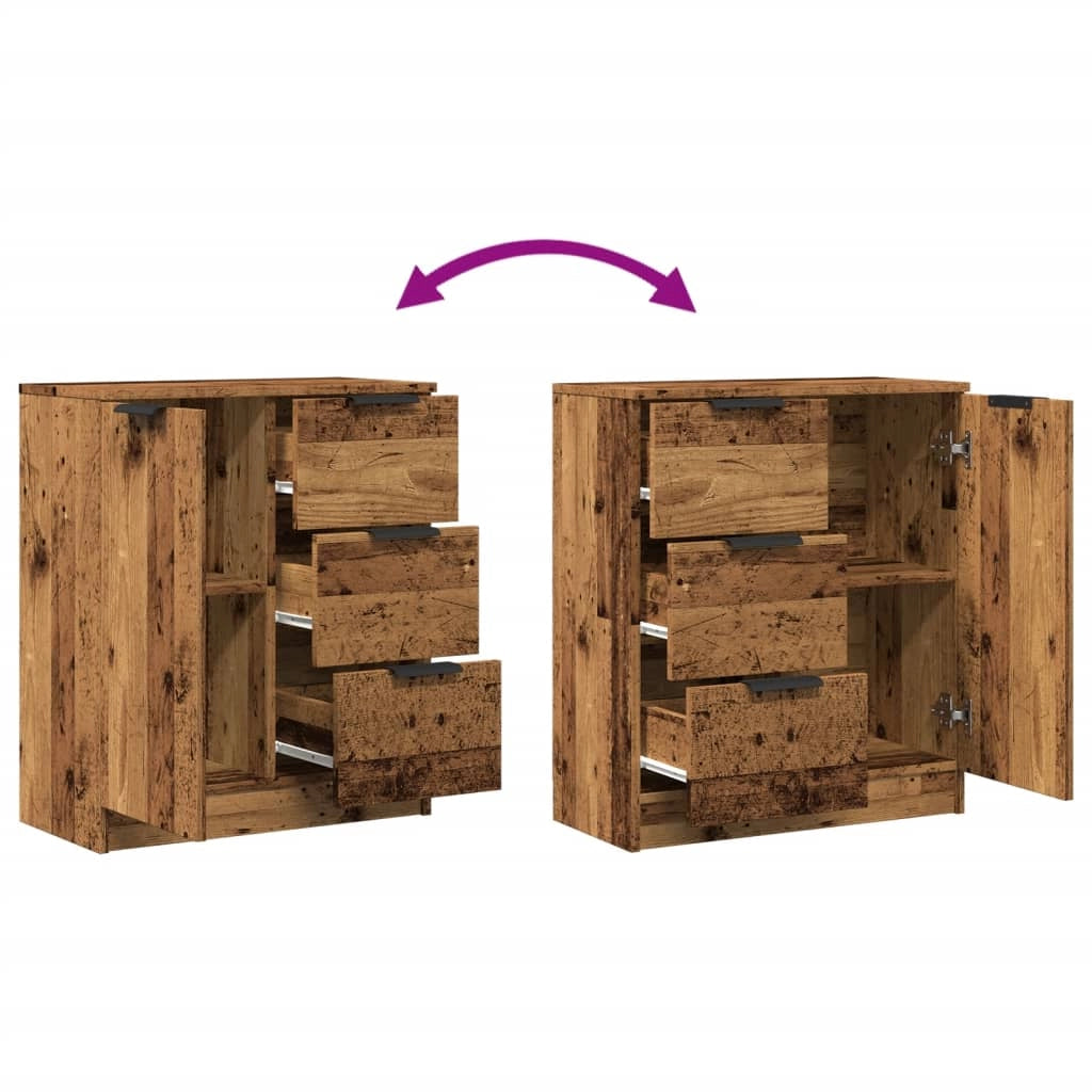 Buffet credenza cassettiera armadio mobile contenitore organizer cucina soggiorno salotto legno vecchio 60 x 30 x 70 cm legno ingegnerizzato marrone 02_0036601