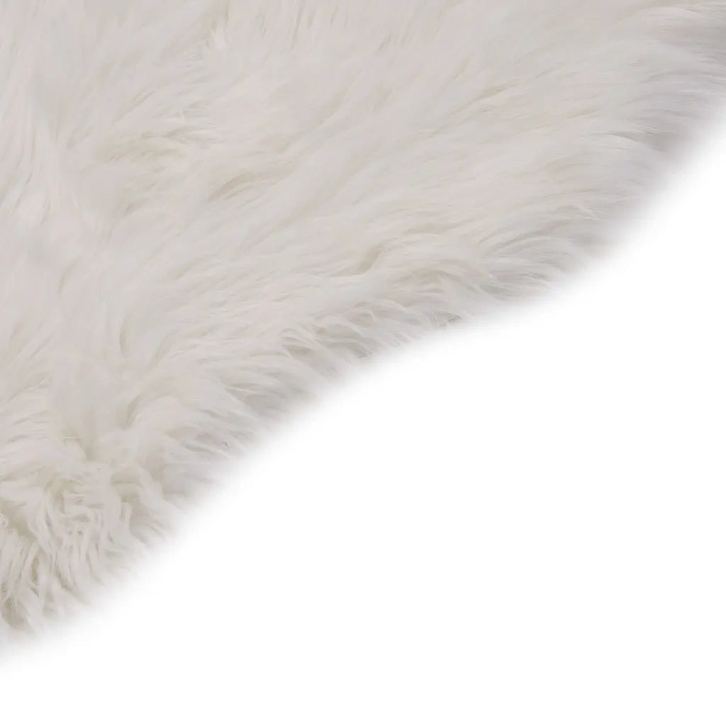 Tappeto in Similpelle di Pecora 60x90 cm Bianco 284710