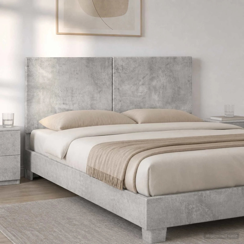 Testiera da Muro BREDA Grigio Cemento Legno ingegnerizzato 897618