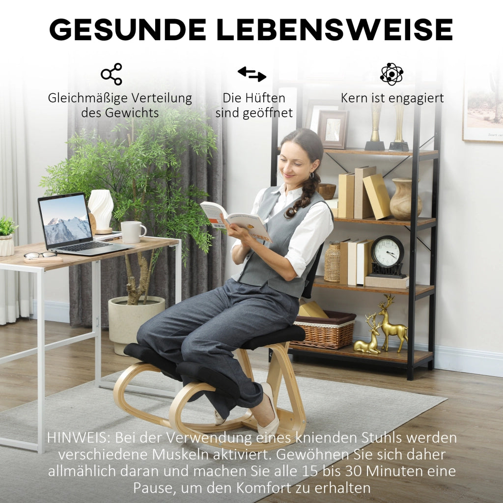 Sedia ergonomica in ginocchio ¨C zephmum ¨C nero