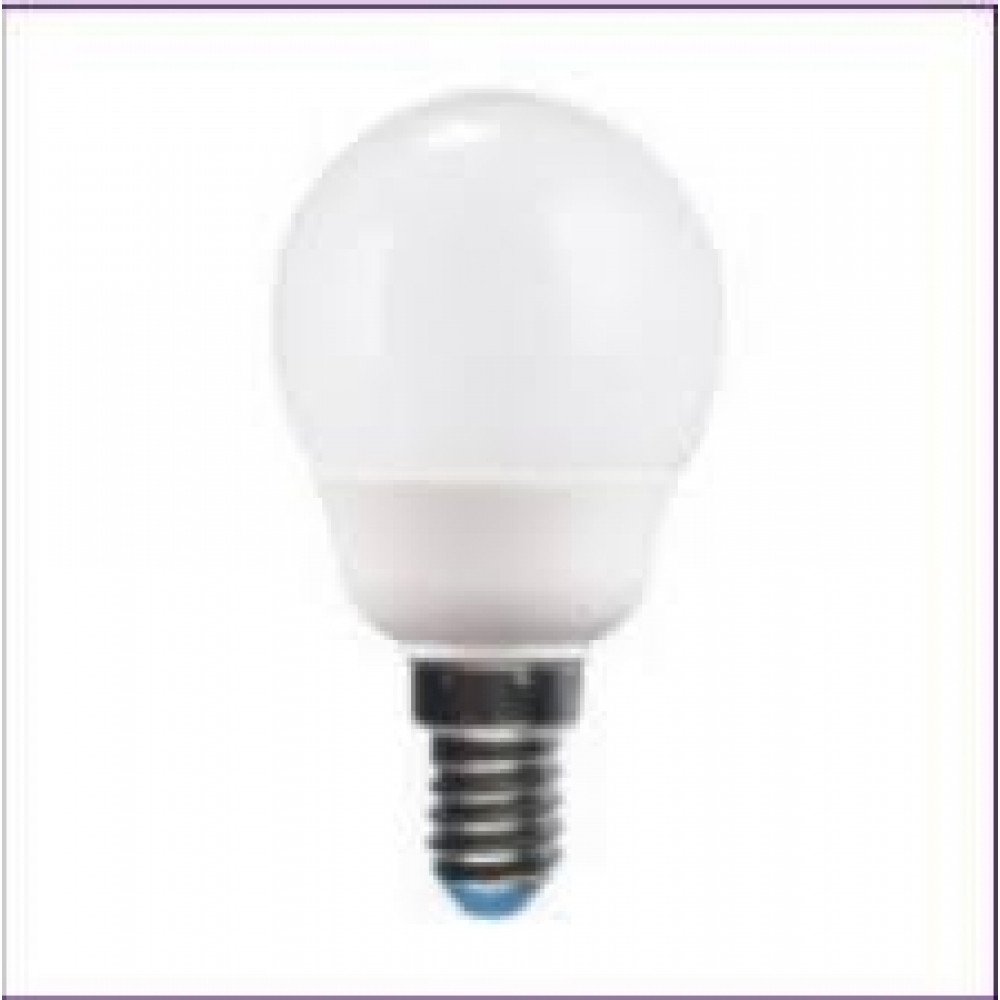 Lampada ai l.calda fluor. sfera ats7m27c e14 7w compatte decorat