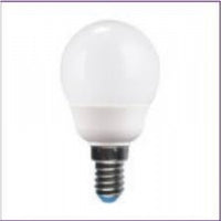 Lampada ai l.calda fluor. sfera ats7m27c e14 7w compatte decorat