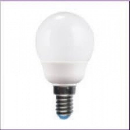 Lampada ai l.calda fluor. sfera ats7m27c e14 7w compatte decorat