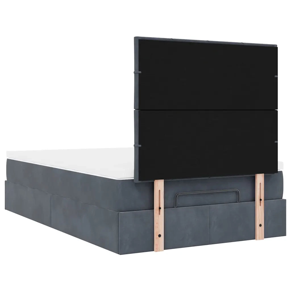 vidaXL Struttura Letto Pouf con Materassi 120x200 cm Velluto