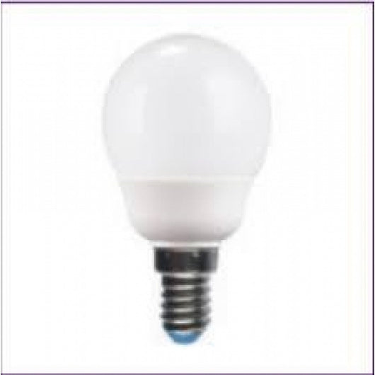 Lampada ai l.calda fluor. sfera ats727c e14 7w compatte decorati