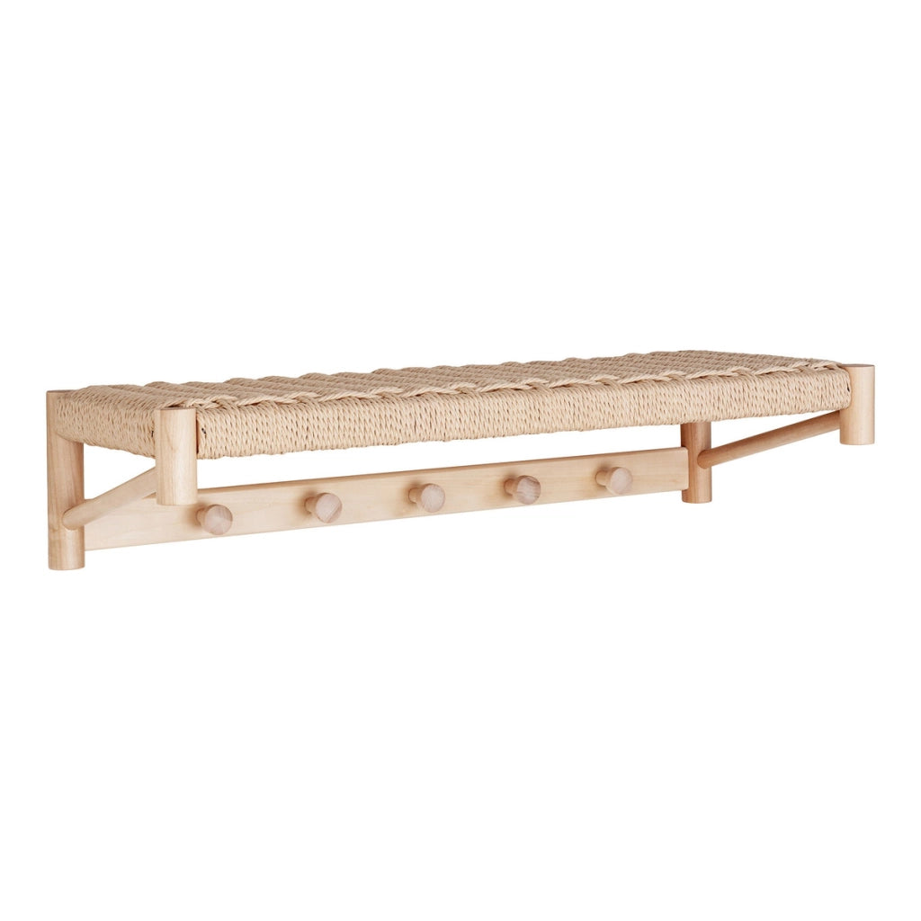 Appendiabiti da Parete Abano, Marrone, Legno, 31x78x17 cm