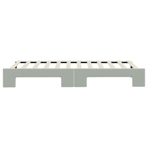 Divano Letto con Letto Estraibile Grigio Chiaro 90x200 Velluto 3196691