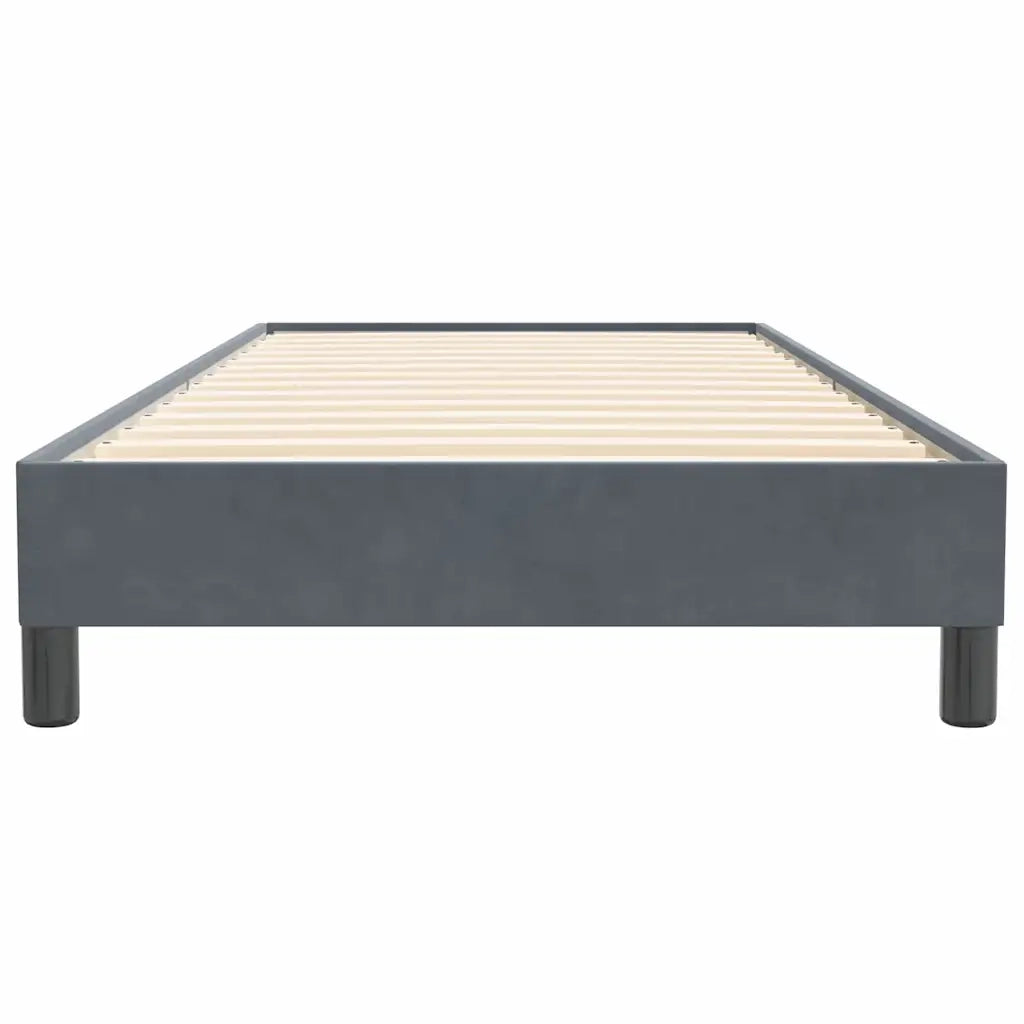 vidaXL Letto a Molle senza Materasso Grigio Scuro 80x220 cm Velluto