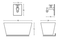 Fontana a Parete da Giardino con Rubinetto e Vasca Belfer 42/PRQ Ruggine
