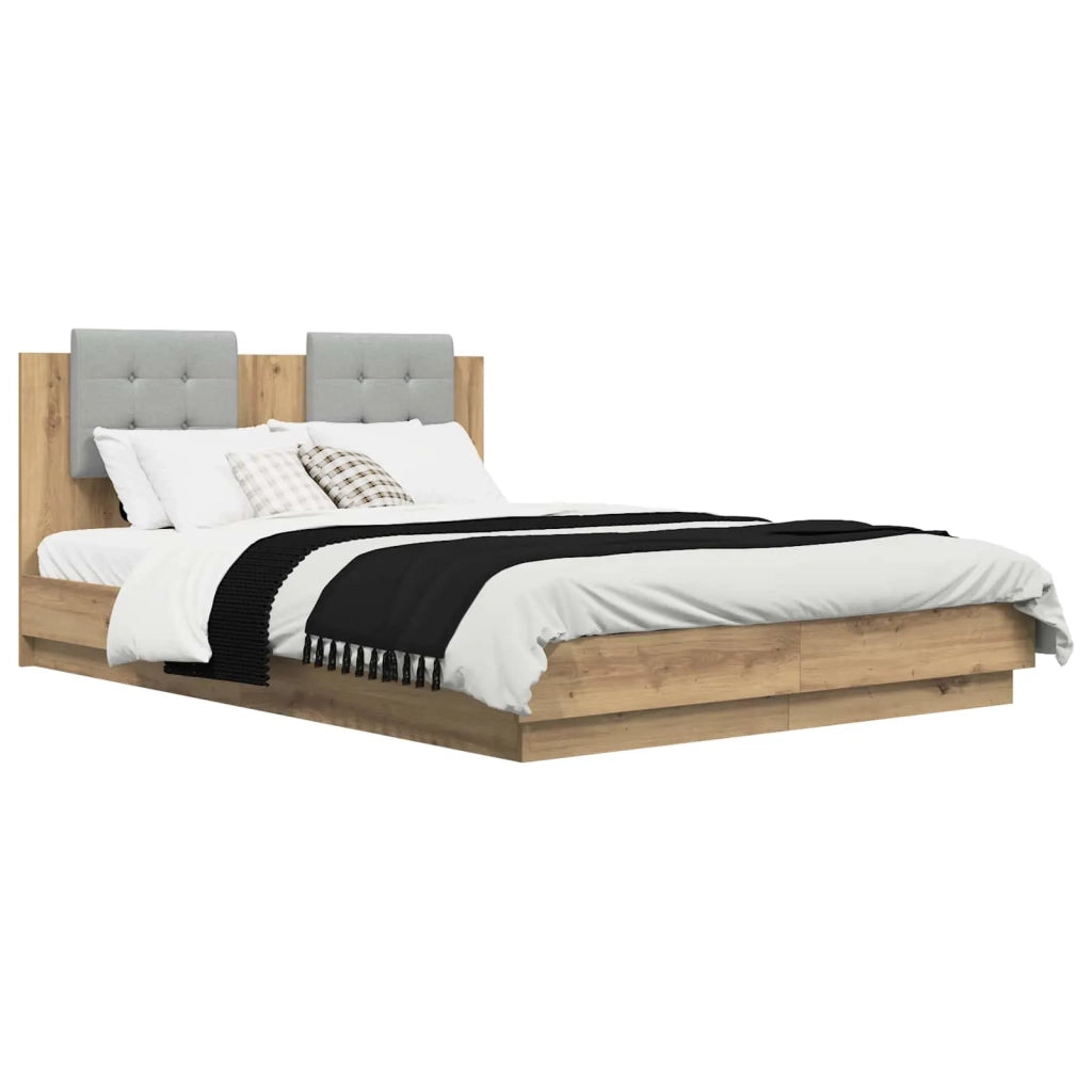 Struttura letto con testata Rovere artigianale 120 x 200 cm