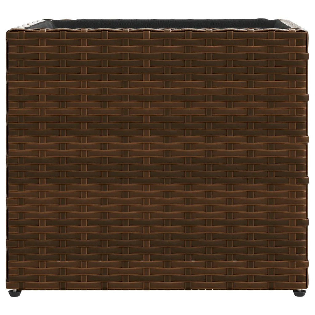 Fioriere da Giardino 2 pz Marrone 36x30x32 cm in Polyrattan 3210532