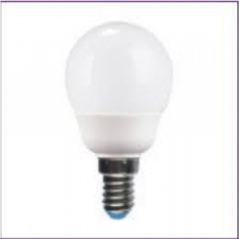 Lampada ai l.calda fluor. sfera ats727c e14 7w compatte decorati