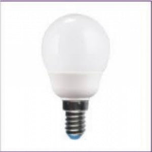 Lampada ai l.calda fluor. sfera ats727c e14 7w compatte decorati