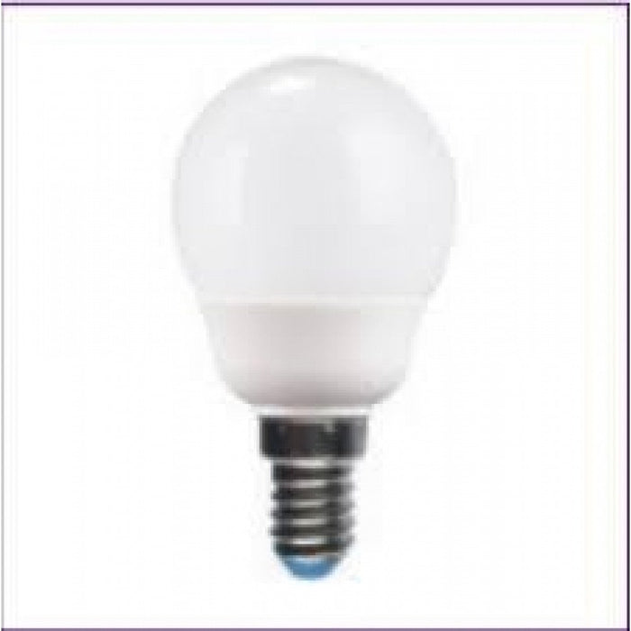 Lampada ai l.calda fluor. sfera ats727c e14 7w compatte decorati