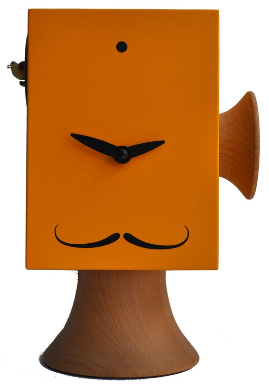 Orologio a Cucù da Appoggio 15X24X11Cm Pirondini Italia Faccine Dalì Giallo Melone
