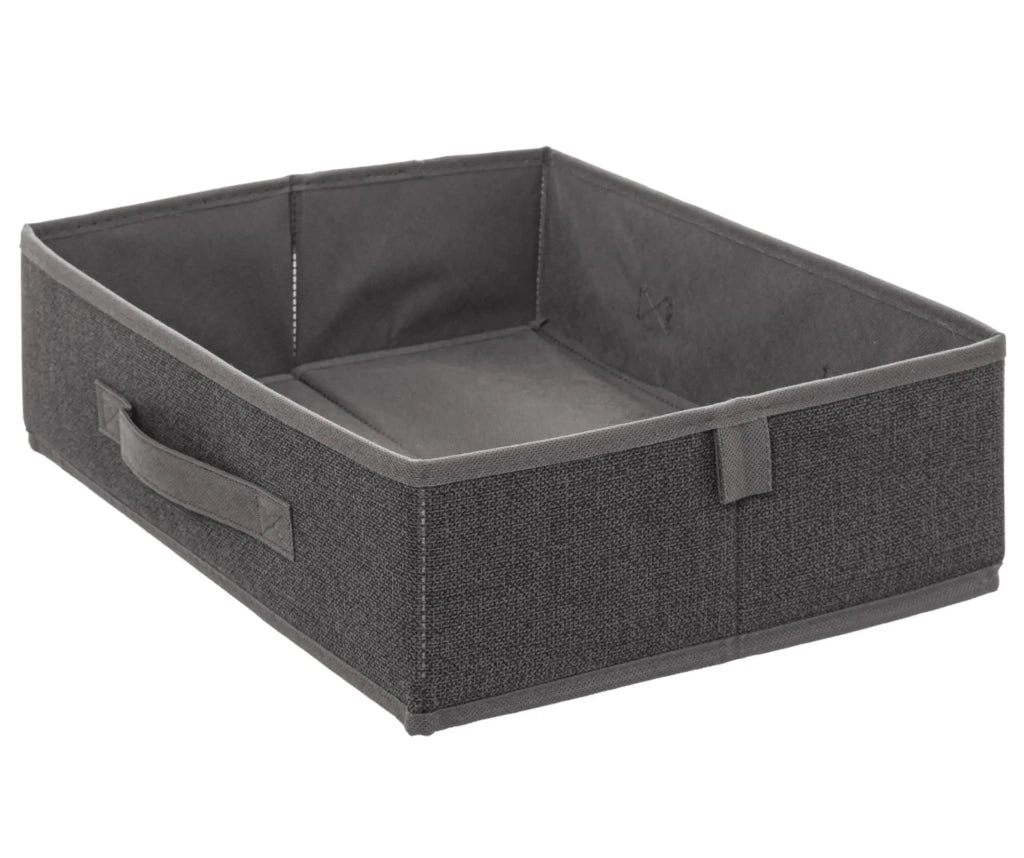 Scatola organizer grigio scuro cm 36x28x11h