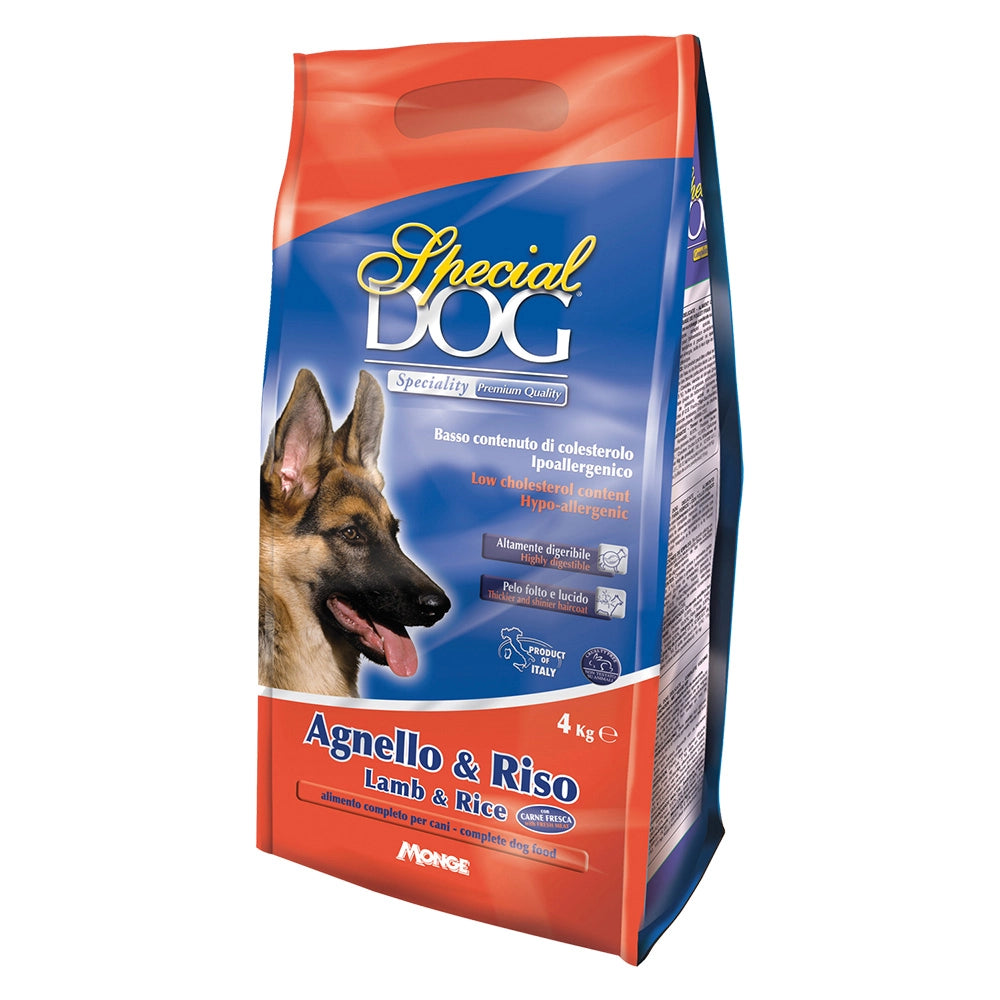 CROCCHETTE PER CANI 'SPECIAL DOG' agnello e riso - kg 4  - MONGE
