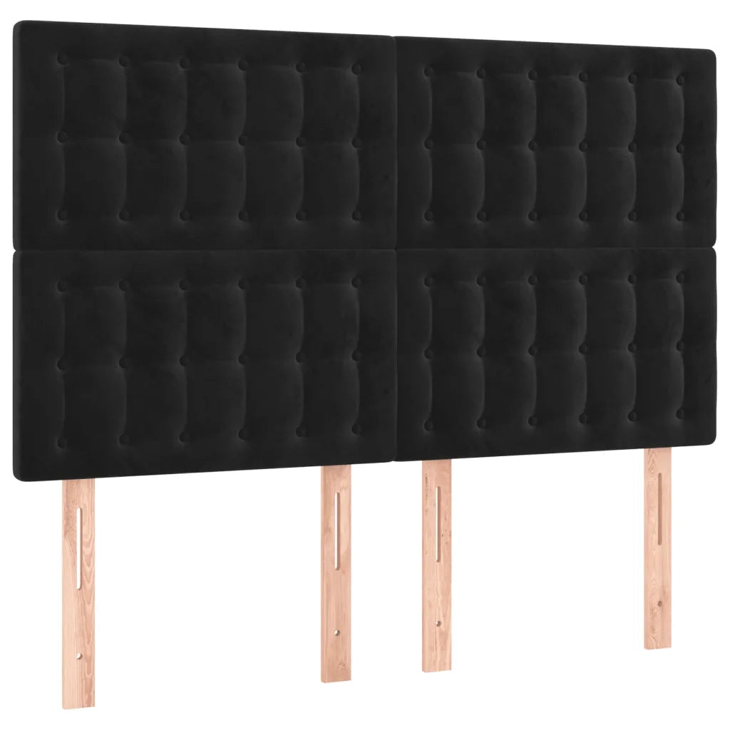 Giroletto senza Materasso Nero 140x190 cm in Velluto 3125997