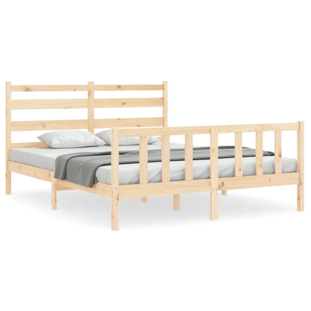 Giroletto senza Materasso-Struttura Letto 160x200 cm in Legno Massello di Pino 974188