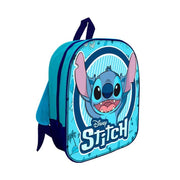 Trade Shop - Zaino Zainetto Design 3d Stitch In Tessuto Con Zip Per Asilo Scuola Tempo Libero 674198a -