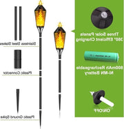 Illuminazione esterna con energia solare, fiamme realistiche, accensione automatica, lanterne per giardino, cortile, balcone, ingresso, via, festa, 4 - Illuminazione solare per esterno