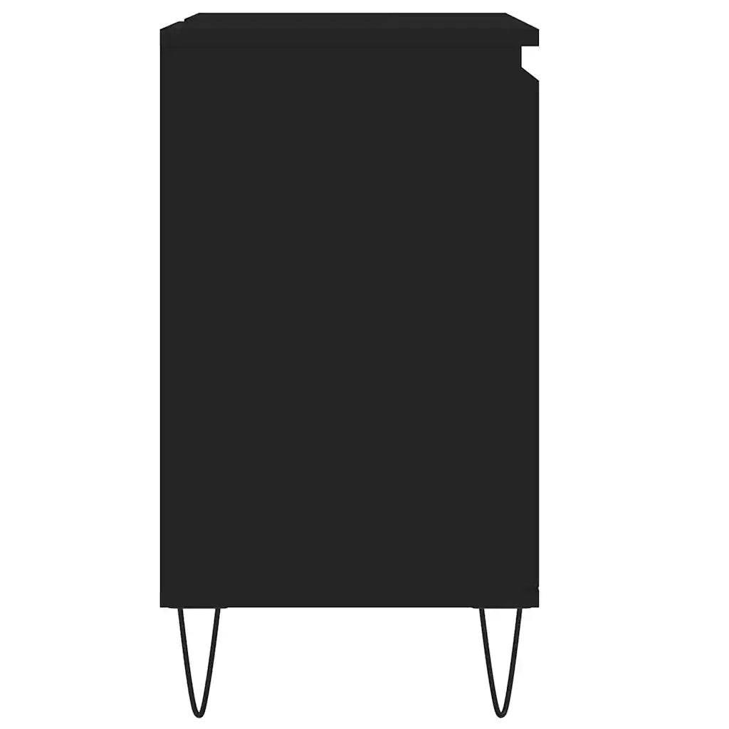 Mobile da Bagno Nero 58x33x60 cm in Legno Multistrato 831581