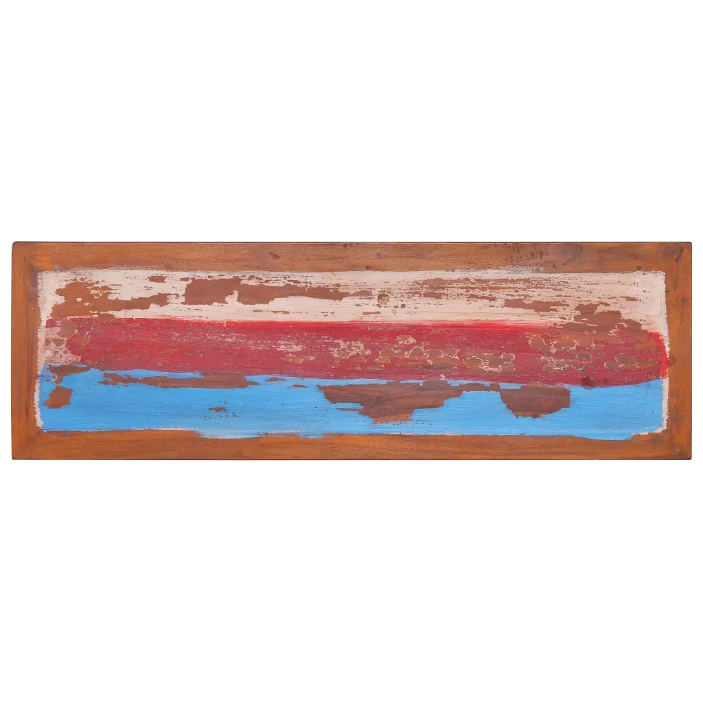 Mobile Porta TV 110x35x40 cm in Legno di Recupero di Teak 289059