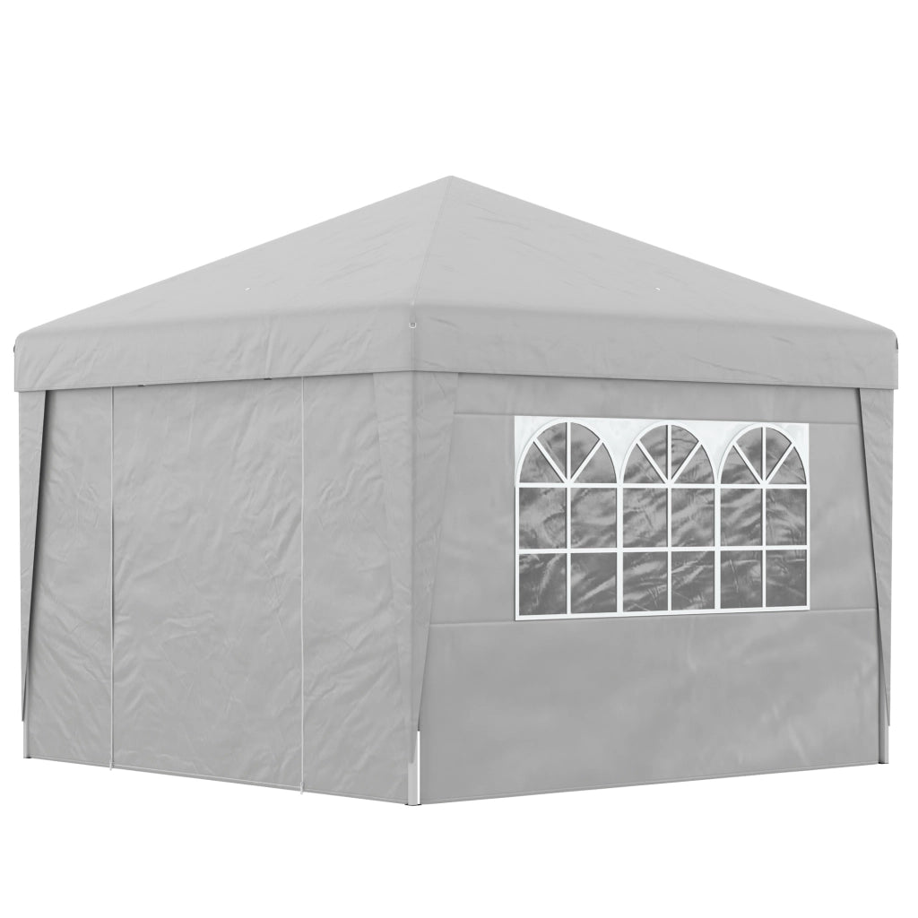 Gazebo Pieghevole 3x3 m ¨C zephmum ¨C Grigio Chiaro Acciaio Tessuto Oxford
