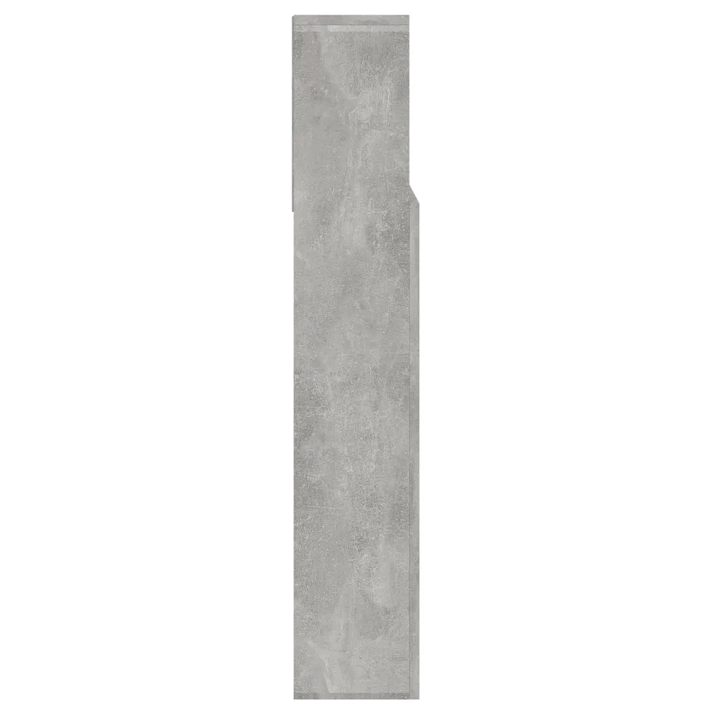 Testiera con Scomparti Grigio Cemento 140x19x103,5 cm 811866