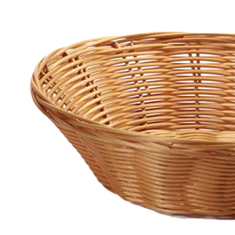 CESTINO INTRECCIATO FORMA TONDA IN PLASTICA PVC 22HX8 CM