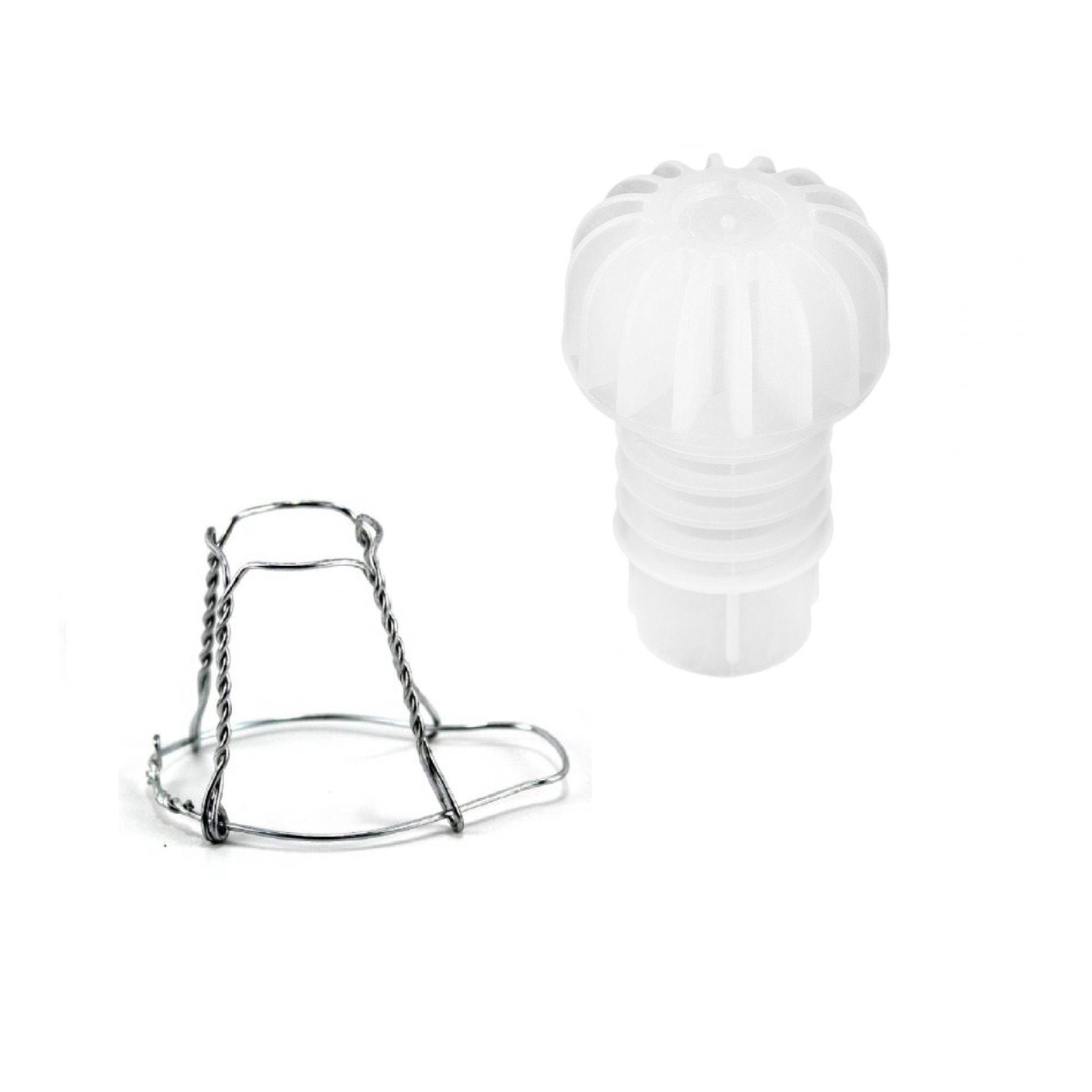 Tappi e gabbiette fermatappi 100pz+100 pz imbottigliare bottiglie vino spumante