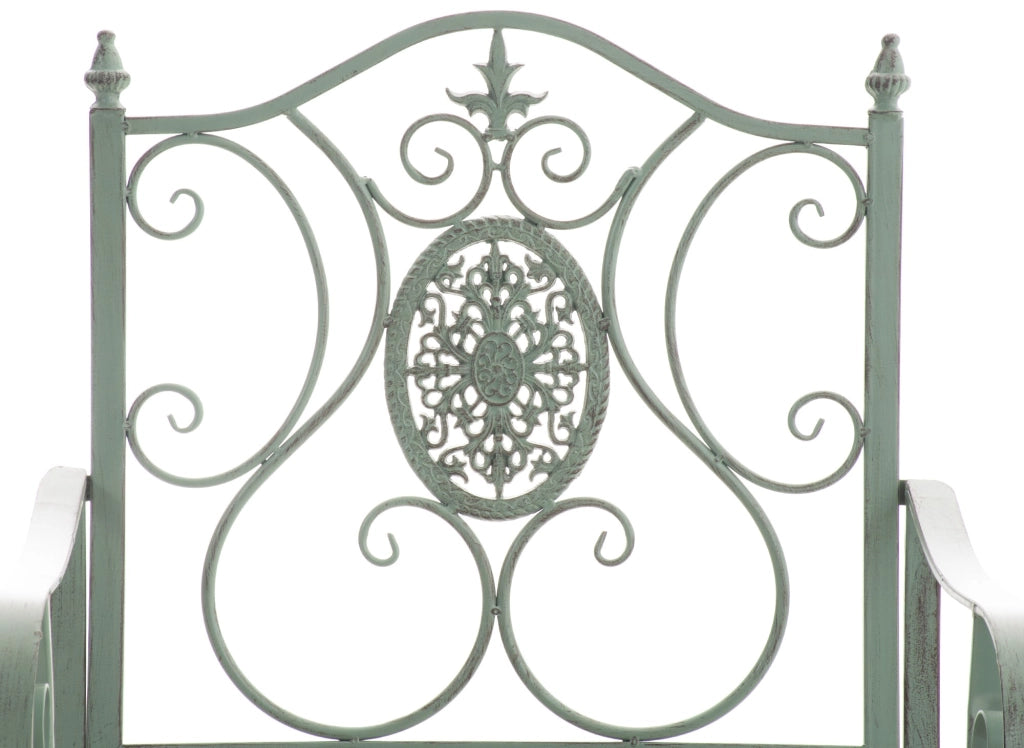 Set di 2 sedie da giardino Punjab con braccioli verde antico