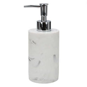 Trade Shop - Dispenser Dosatore Sapone Liquido Accessorio Bagno Arredo Effetto Marmo Bianco 87829 -