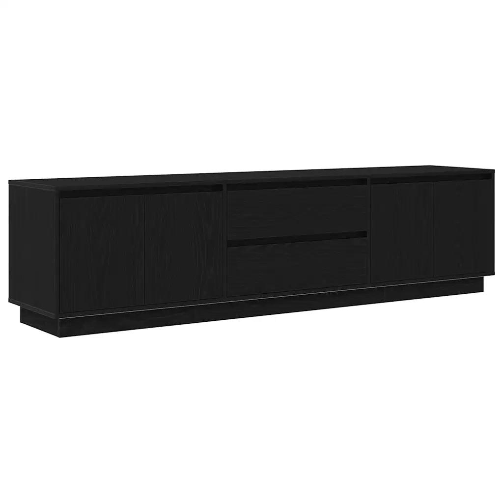 Mobile TV | Armadietto TV | Mobile Porta TV con Luci LED Rovere Nero 193,5x41x50 cm
