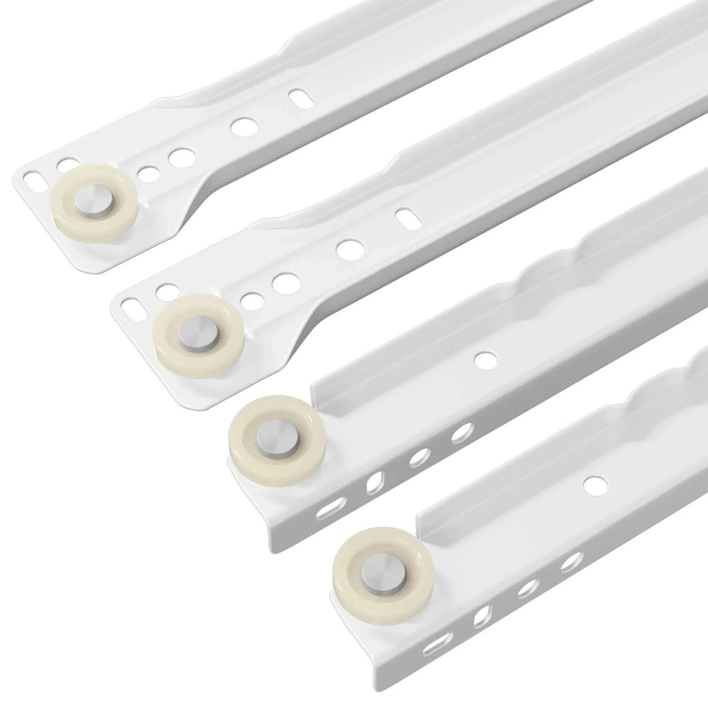 Scorrevole per cassetti 2 pz Bianco 300 mm Acciaio CFW2644547