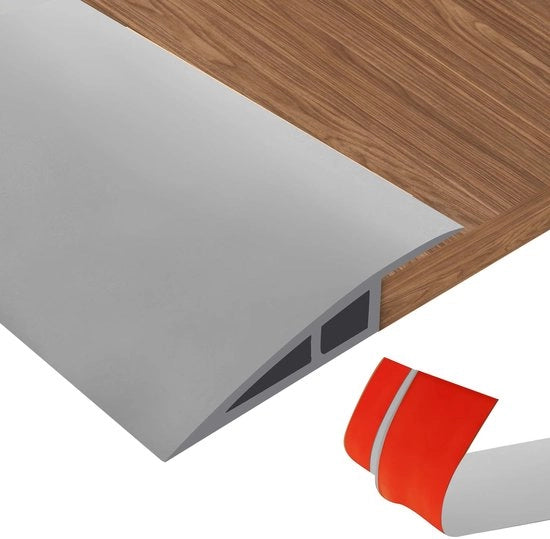 Profilo di chiusura in PVC, profilo di transizione autoadesivo con regolazione di altezza da 10-15 mm, profilo di transizione per pavimento per l'attacco di pavimenti a listelli e di tappeti della soglia, piastrelle per pavimento 1M