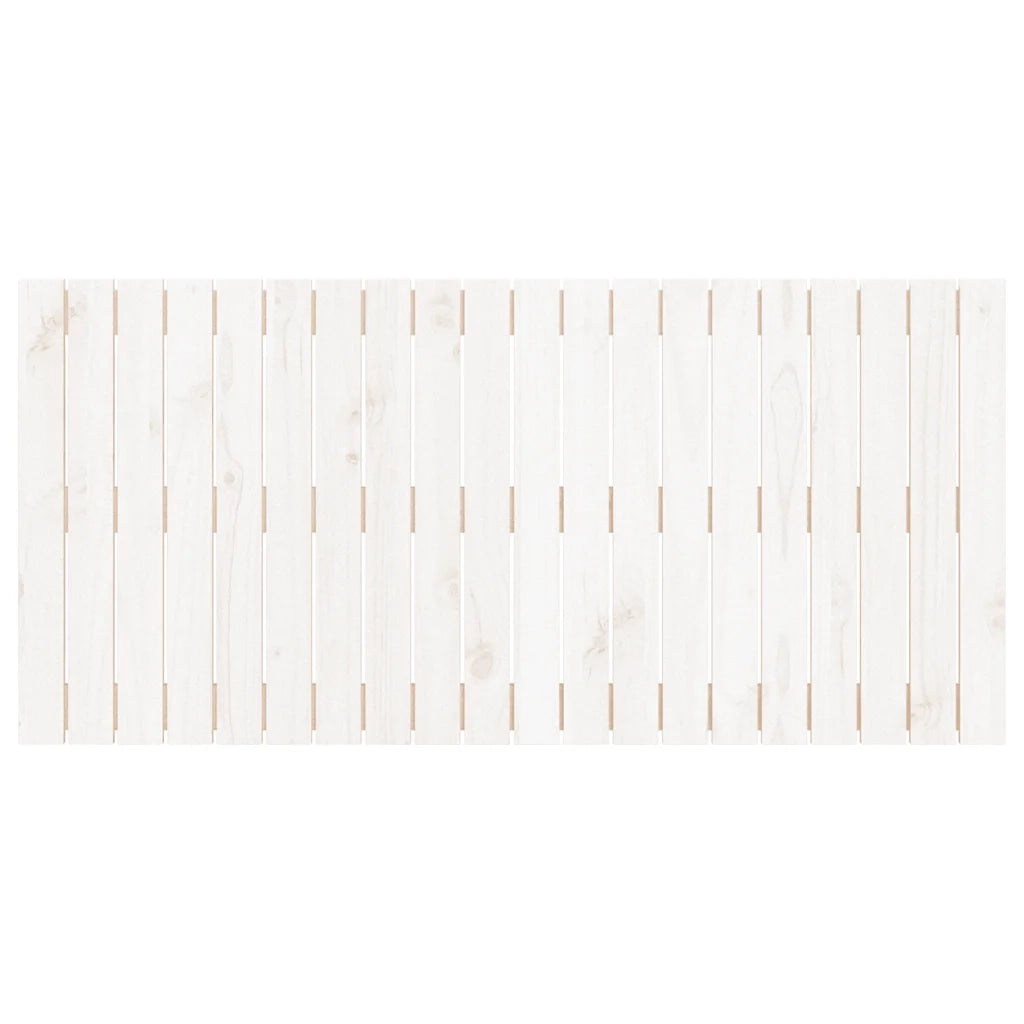 Testiera da Parete Bianca 127,5x3x60 cm Legno Massello di Pino
