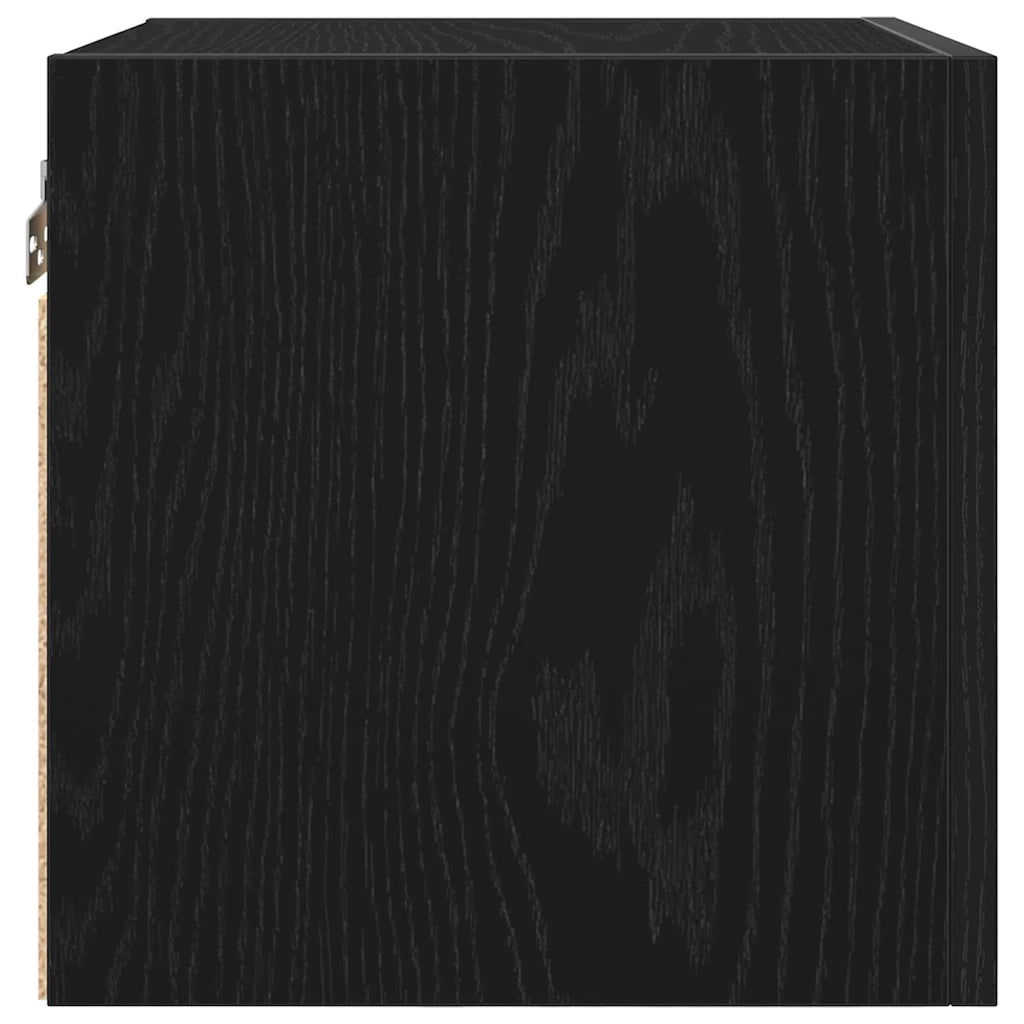 Mobile TV da parete Rovere Nero 30,5 x 30 x 30 cm 862576