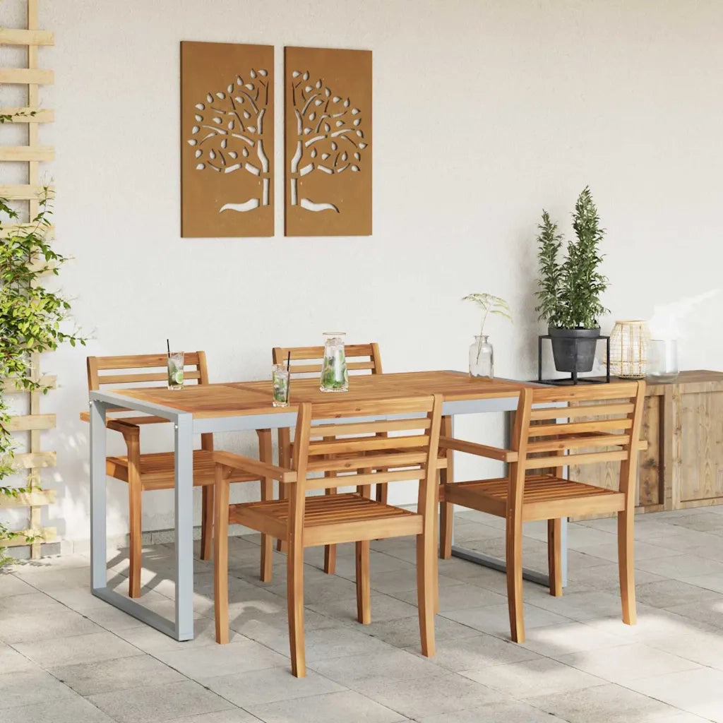 Tavolo da Giardino Grigio 160 x 80 x 75 cm 4010603