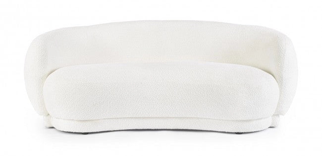 Divano 2 Posti 191x93x73 cm Tecla in Bouclè Bianco